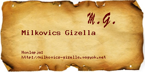 Milkovics Gizella névjegykártya