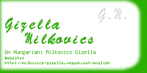 gizella milkovics business card